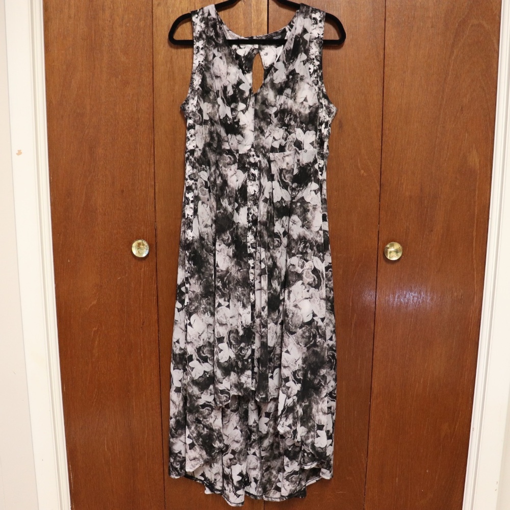 Simply Vera Vera Wang Black White Floral High Low Dress